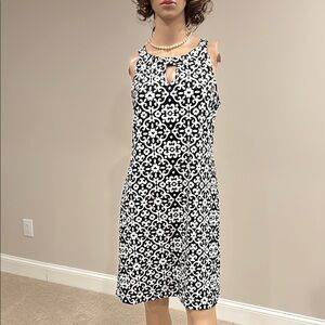 Lulu-B Black and White Midi Dress
